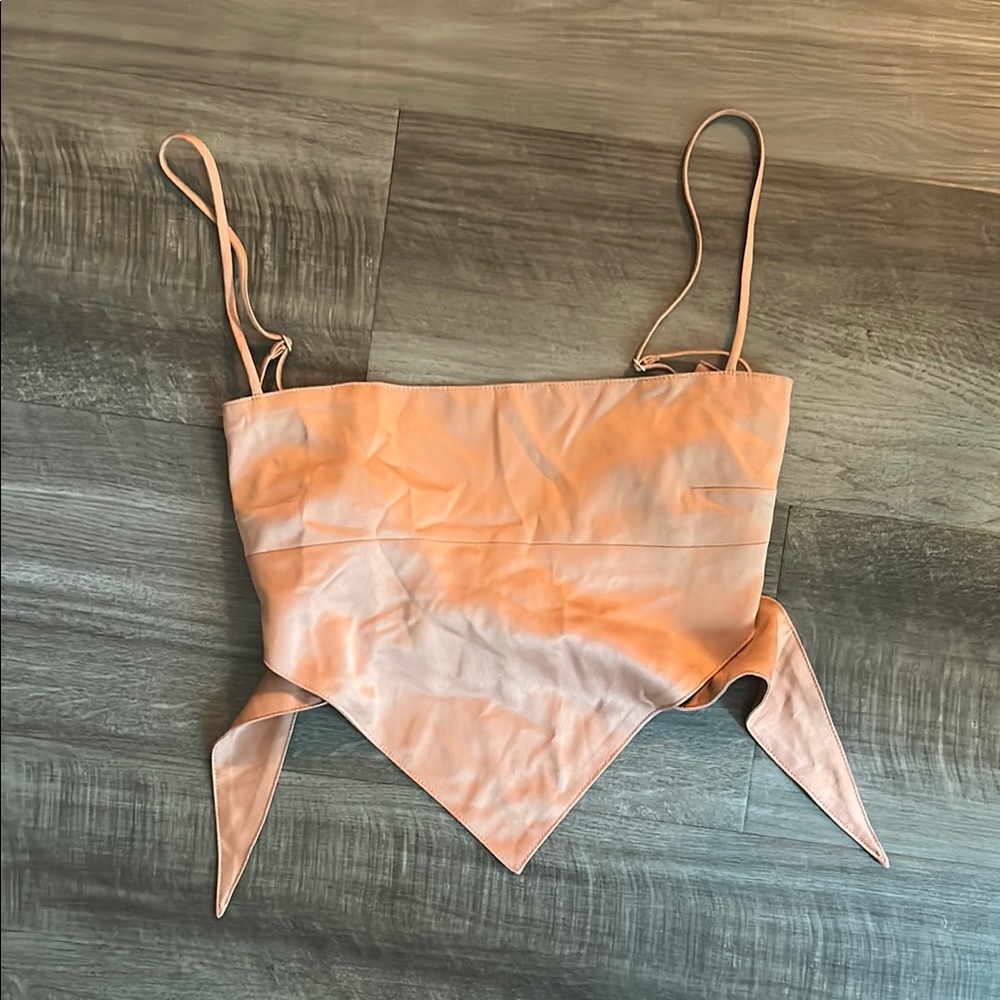 Chic Mauve Peach Handkerchief Top